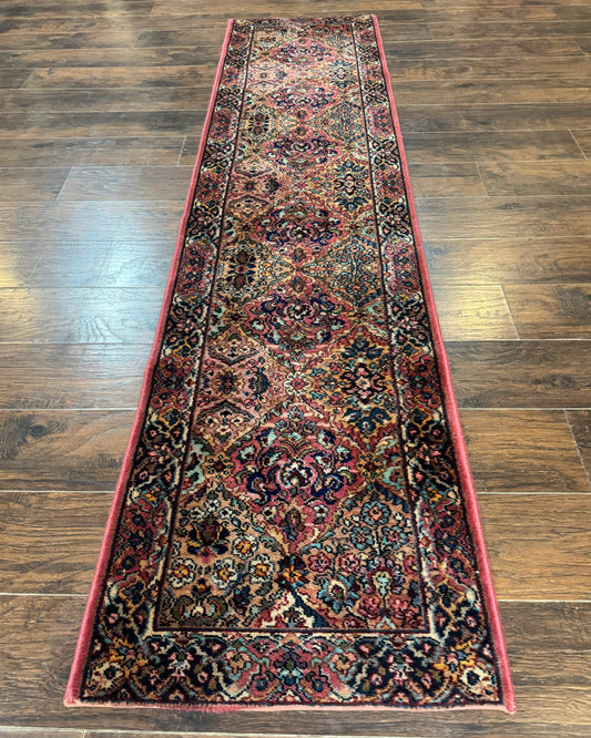 Karastan Runner Rug 2x9, Multicolor Panel Kirman Runner #717, Wool Pile, Original 700 Series, Vintage, Skinny Runner 2 x 9, Rare - Nuvé