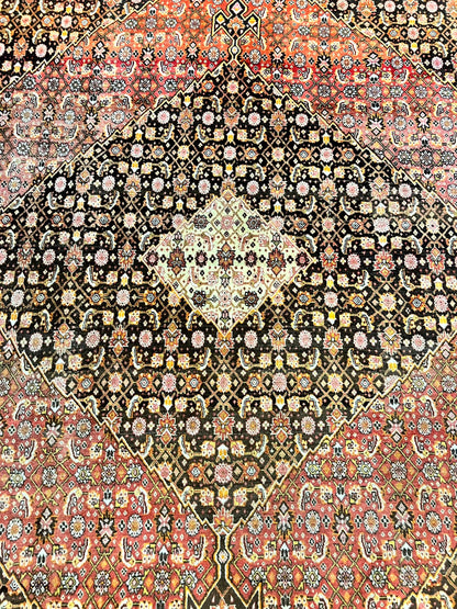 Rare Antique Persian Tabriz Rug 9x12, Red, Handmade, Wool - Nuvé