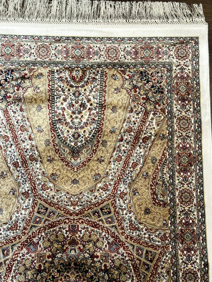 Turkish Silk Runner Rug 2.6 x 12, Hereke Mamluk Runner, Bamboo Silk, New - Nuvé