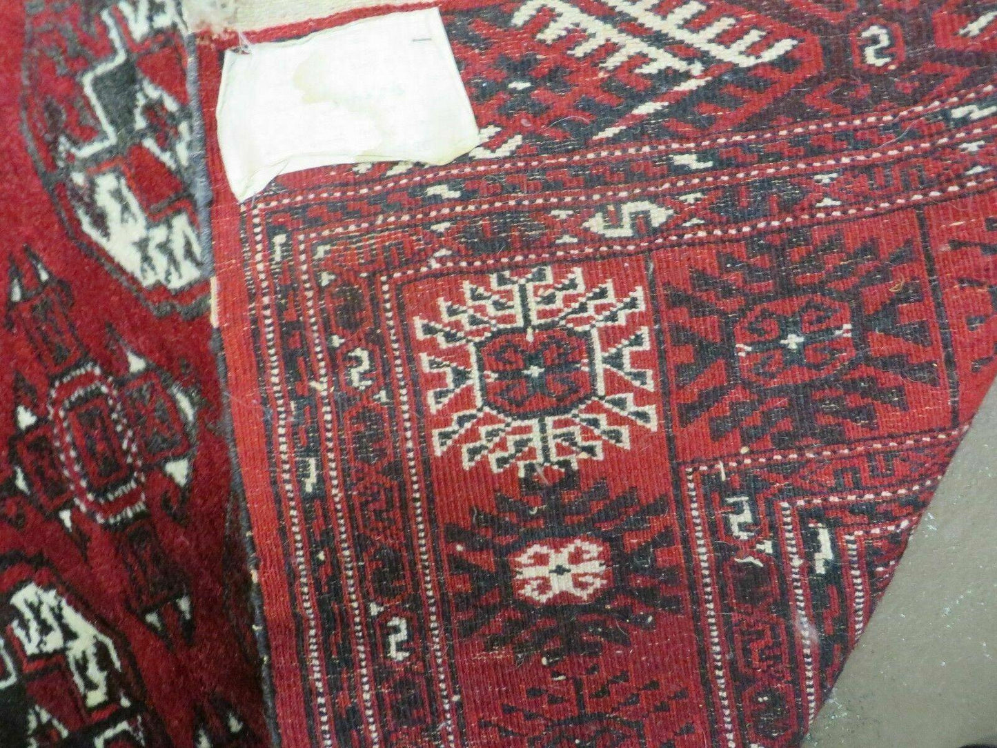 4' 5" X 5' 7" Semi Antique Handmade Afghan Yamud Turkoman Bokhara Wool Rug - Nuvé