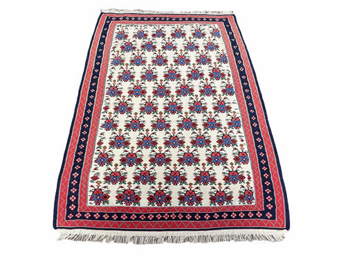 3x5 Vintage Kurdish Senneh Kilim Rug 3 x 5 Heirloom Rug Flatweave Antique Rug Playroom Rug Collectible Rug Beige Kilim - Nuvé