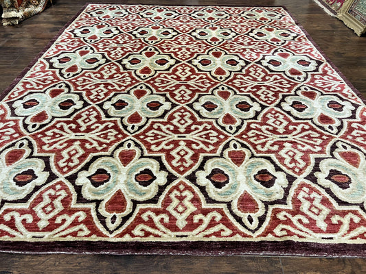 Portuguese Rug 9x12, Vintage Carpet, Handmade Wool Rug - Nuvé