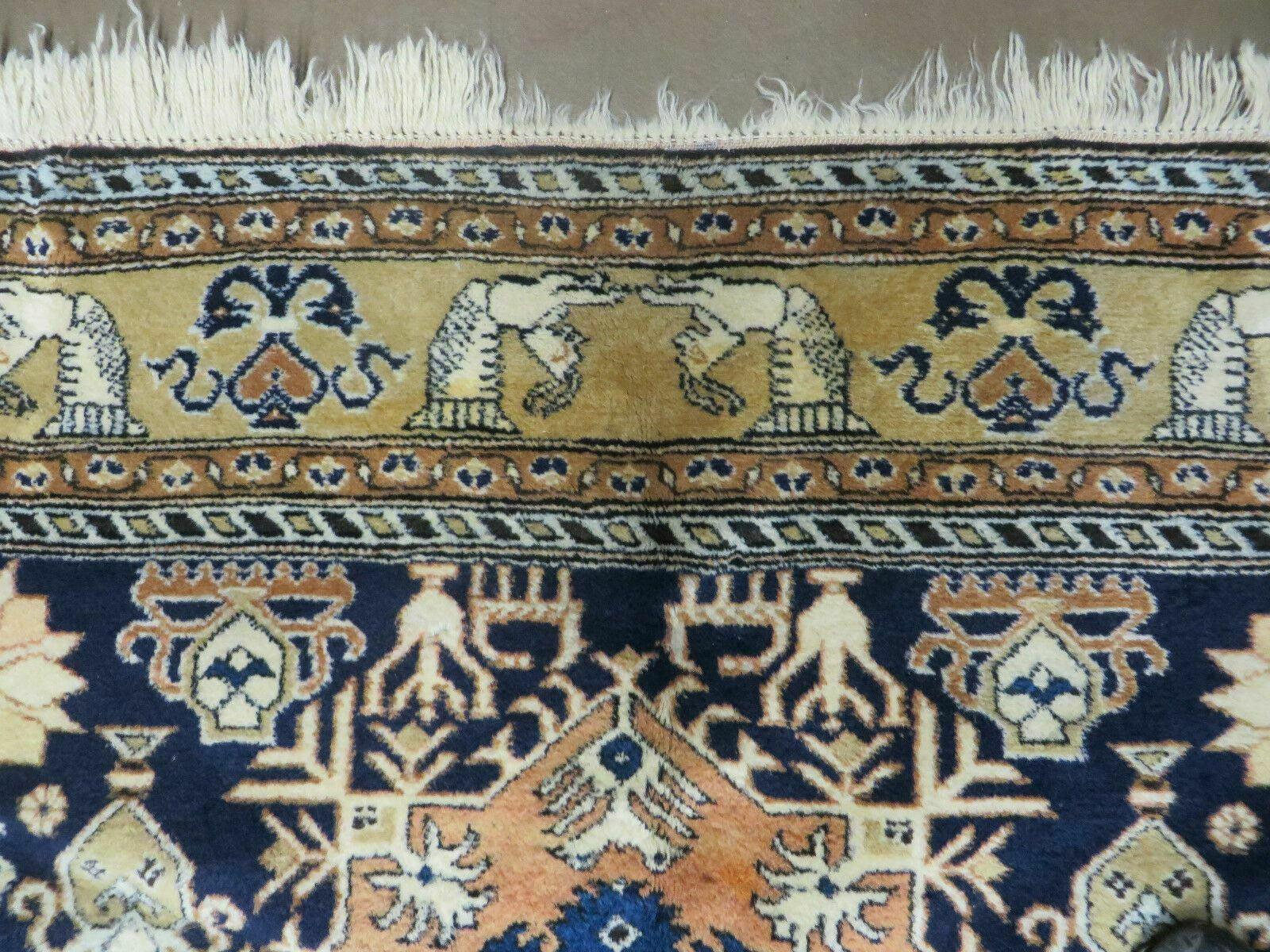 Persian Qum Rug 5.6 x 8.8, Navy Blue - Nuvé