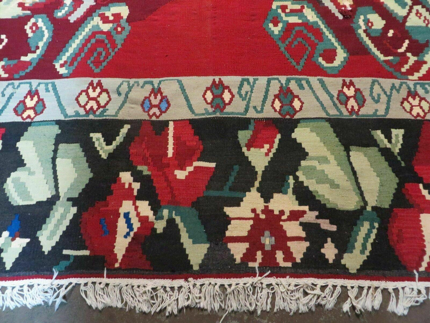8' X 11' Karabagh Kilim Handmade Flat Weave Wool Rug Vegi Organic Dyes Nice - Nuvé