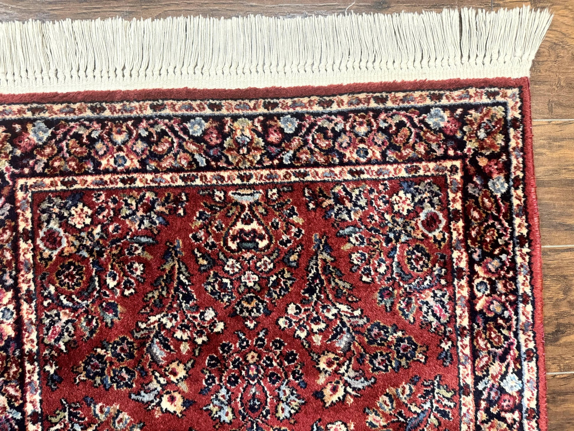 Karastan Rug 3x5 Red Sarouk #785, Karastan Wool Pile Rug, Original 700 Series, Discontinued Vintage Karastan Carpet - Nuvé