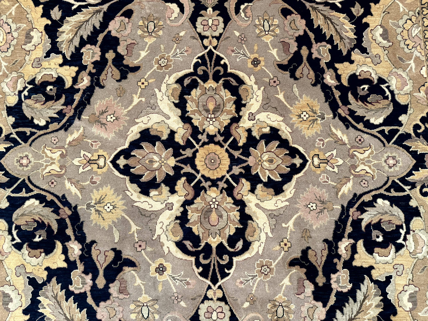 Handmade Wool Rug 8x10, Black & Dark Beige, Nourison, Traditional Rug - Nuvé
