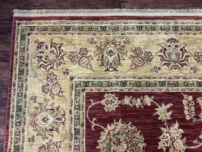 Traditional Wool Oriental Rug 9x13, Large Power Loomed Carpet, Burgundy - Nuvé