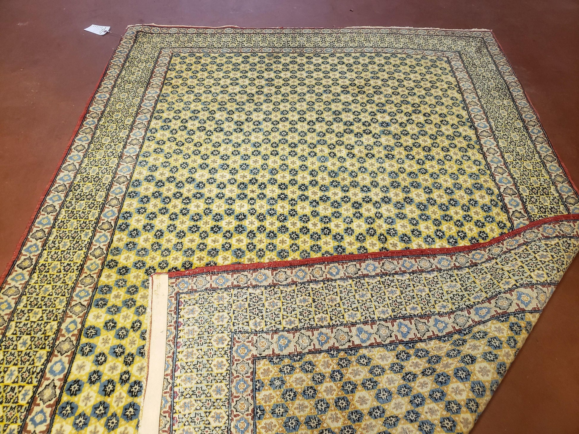 5x7 Authentic Handmade Rug Star Of David Wool Rug Green Rug Gold Rug 4x6 Rug - Nuvé