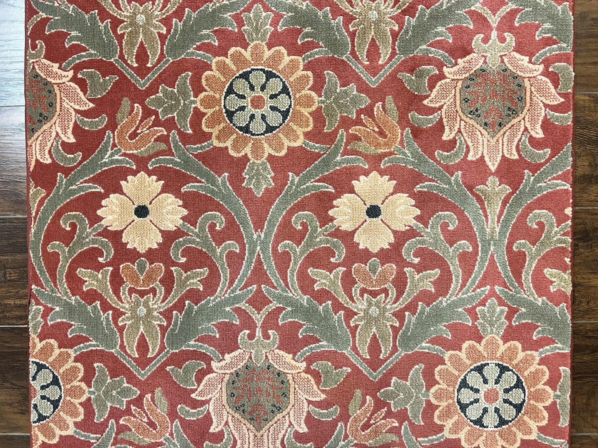 Runner Rug 3 x 14.7, Long Hallway Rug, Wool, Power Loomed, Contemporary, Floral - Nuvé