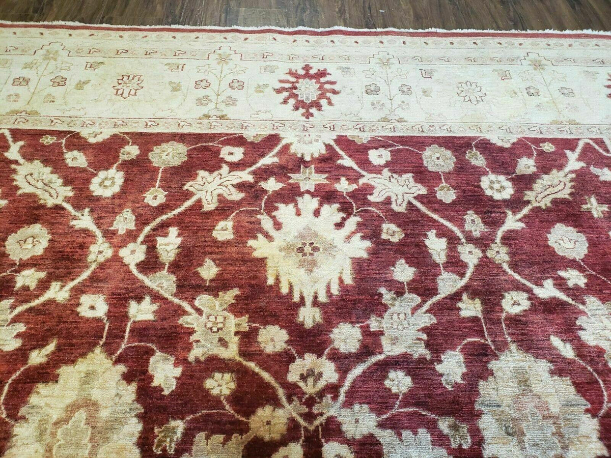 8' X 10' Handmade Peshawar Floral Oriental Wool Rug Hand Knotted Carpet Nice