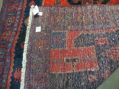 4' 6" X 8' 2" Antique Handmade India Tribal Geometric Wool Rug Red Blue # 129 - Nuvé