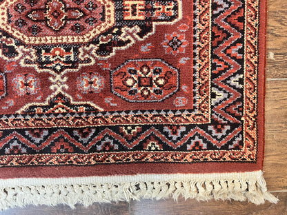 Belgium Power Loomed Runner Rug 2x9, Vintage Wool Rug for Hallway 2 x 9 ft, Red, Caucasian Persian Design, 9ft Runner - Nuvé