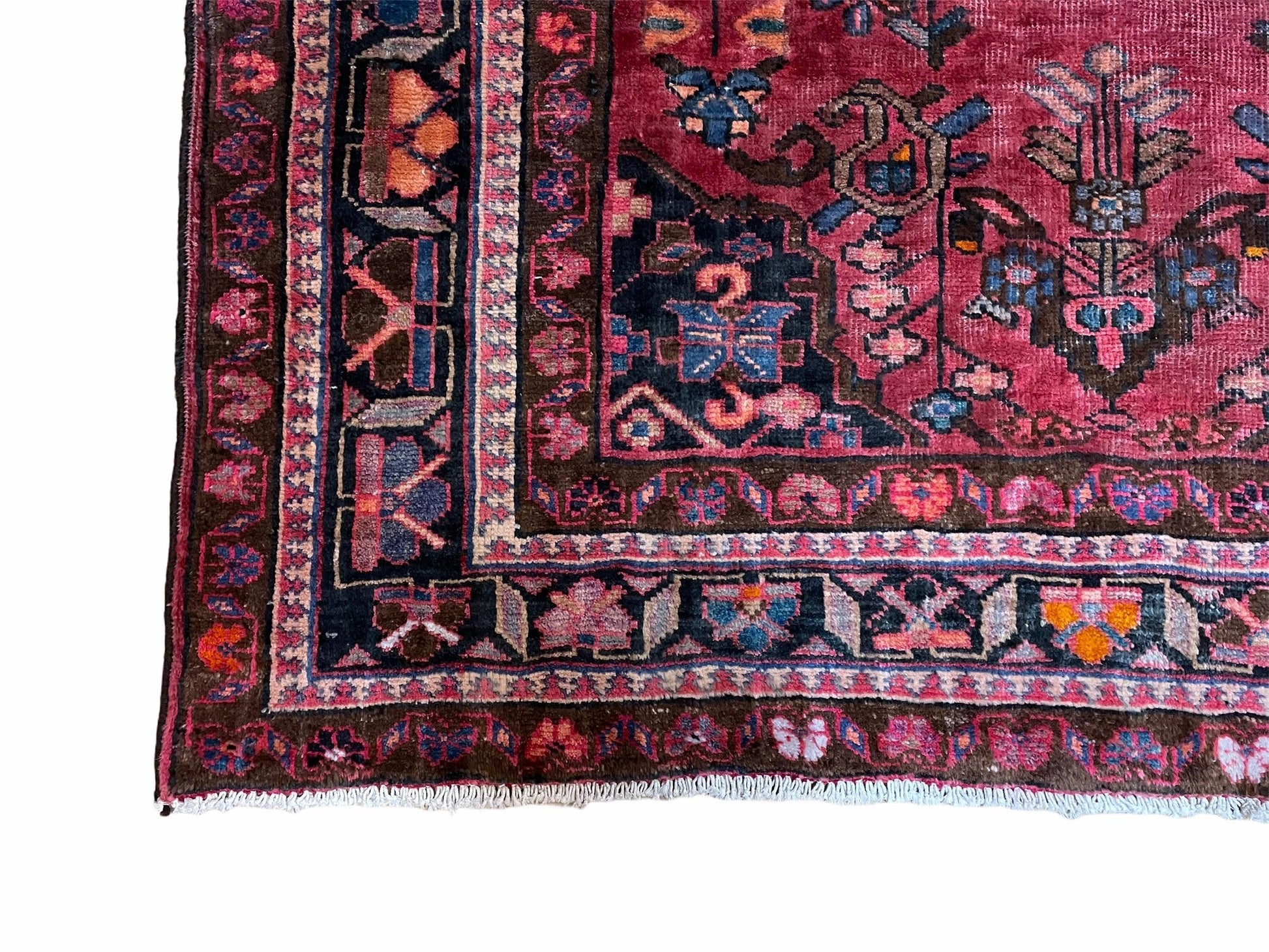 5.5 X 10 Handmade Wool Tribal Gallery Rug Wide Runner Corridor Rug Floral Red - Nuvé