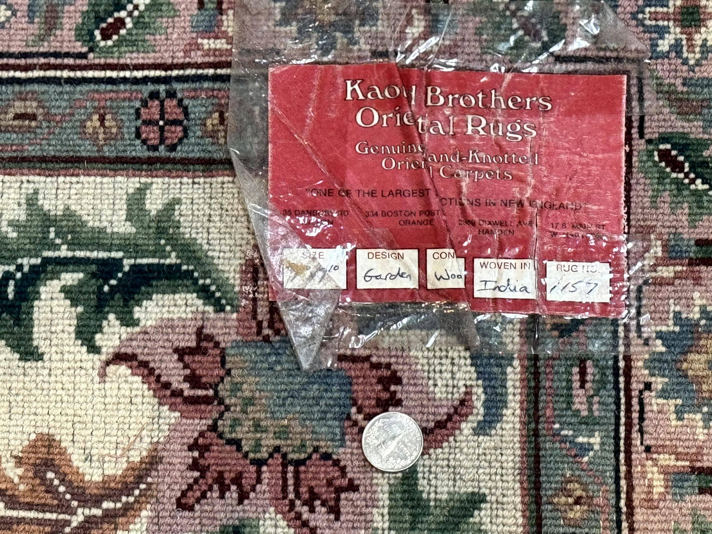 Indo Persian Rug 8x10, Red and Ivory, Floral Allover, Handmade Wool Area Rug - Nuvé
