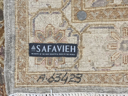 Pakistani Peshawar Rug 3.6 x 5, Safavieh Wool Handmade Hand Knotted Vintage Rug, Panel Design Oriental Carpet, Pair C - Nuvé
