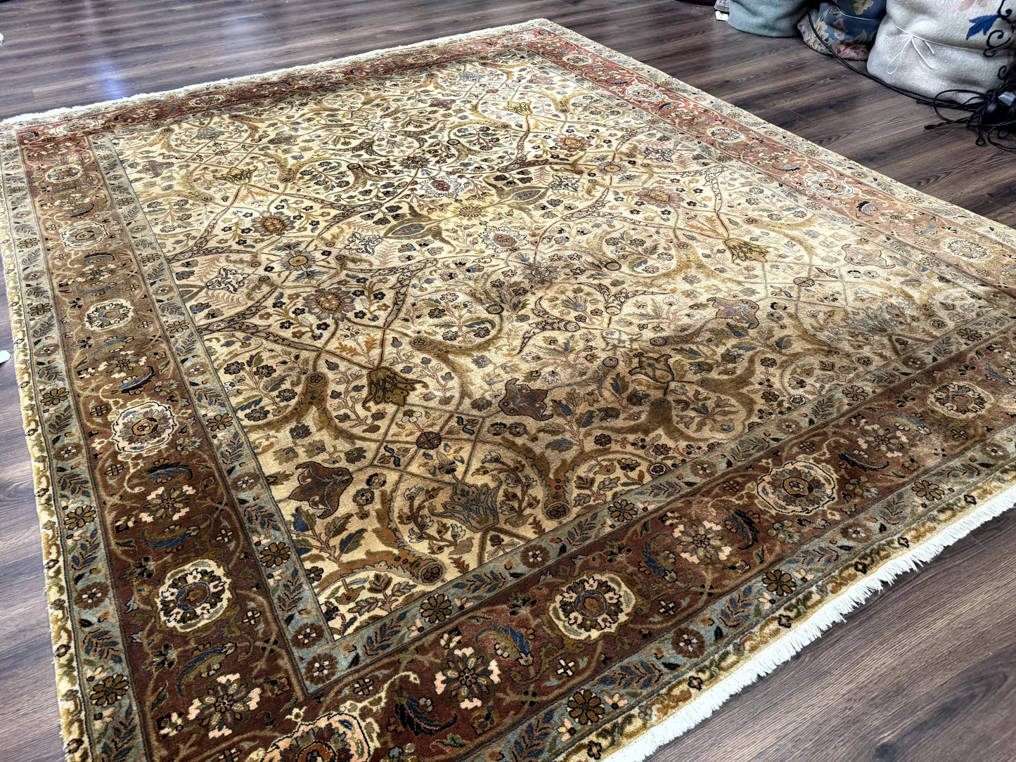 Indo Persian Rug 8x10, Teawash Bidjar Carpet, Allover Pattern - Nuvé