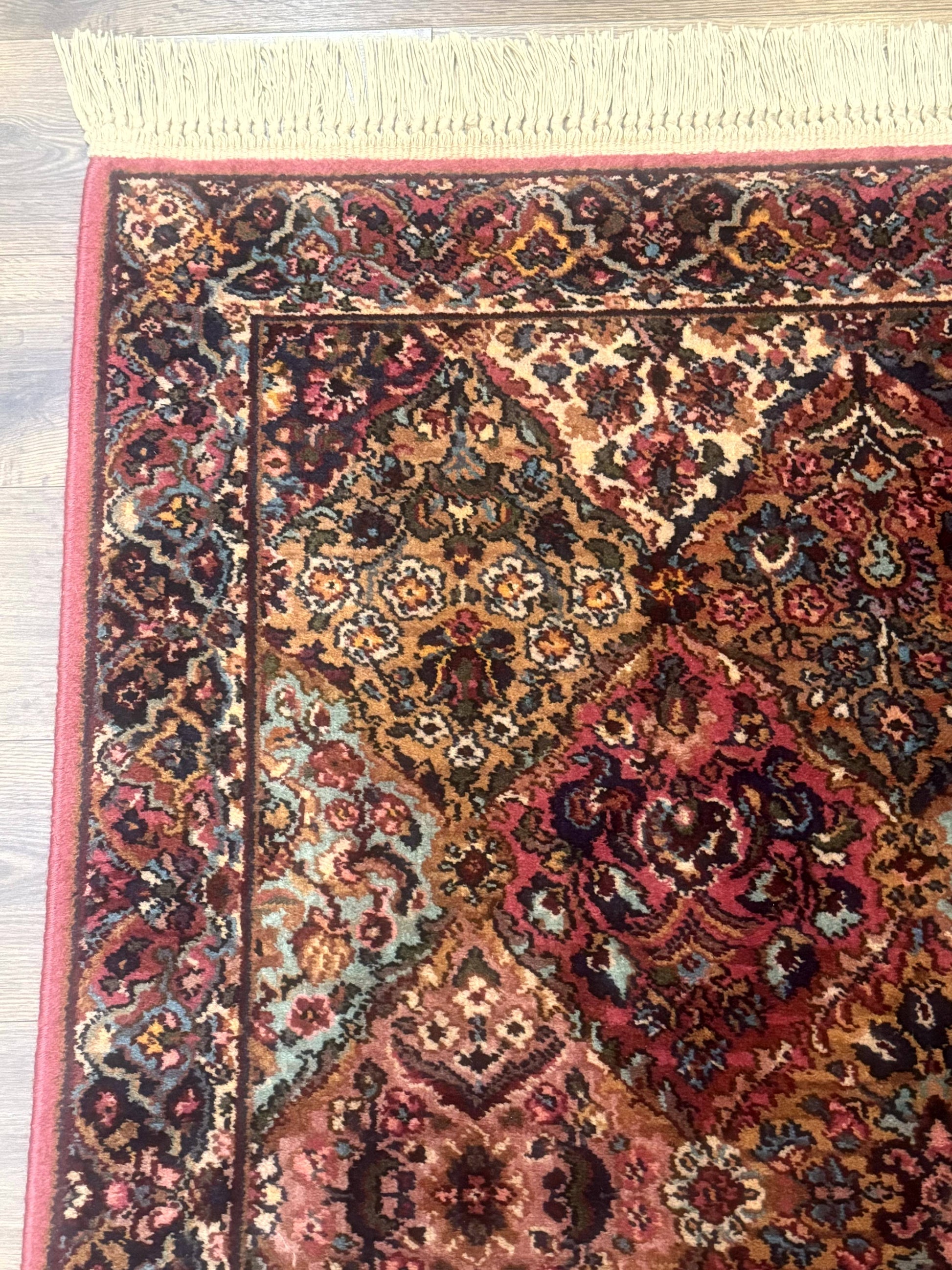 Karastan Rug 3x5 Multicolor Panel Kirman #717, Original 700 Series, Wool Pile, Discontinued - Nuvé