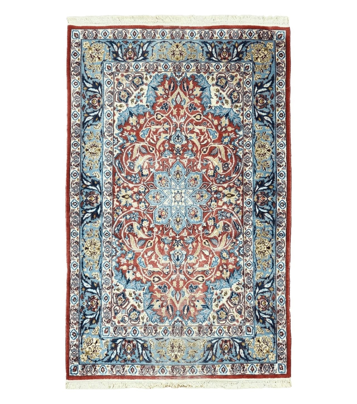 3' 5" X 5' 8" Vintage Handmade Turkish Wool Rug Carpet Vegetable Dyes Nice Red