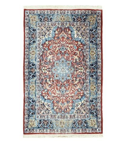 3' 5" X 5' 8" Vintage Handmade Turkish Wool Rug Carpet Vegetable Dyes Nice Red