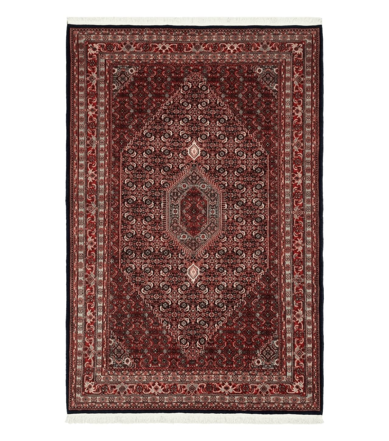 Indo Persian Bijar Rug 6x9, Hand Knotted Wool Carpet