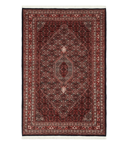 Indo Persian Bijar Rug 6x9, Hand Knotted Wool Carpet