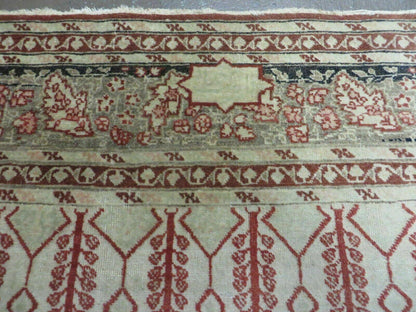 4' X 6' Antique Handmade Turkish Tree Of Life Oriental Wool Rug Birds Red - Nuvé