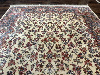 Karastan Rug 8.8 x 12 Ivory Kirman #788, Original 700 Series, Wool Karastan Carpet, Karastan Area Rug, Vintage Karastan, Living Room Rug - Nuvé