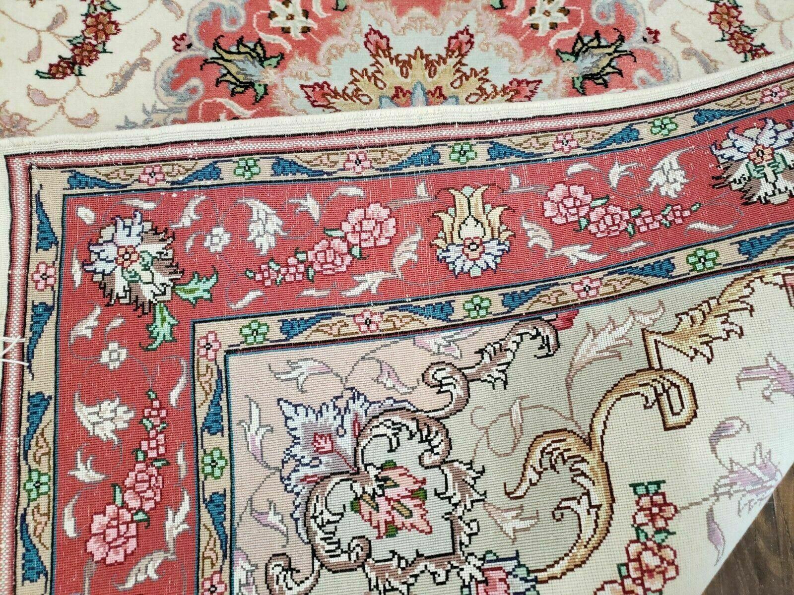 3' 4" X 5' Vintage Handmade Ultra Fine Floral Oriental Turkish Rug Carpet Wow - Nuvé