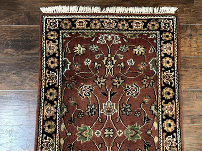 Indo Persian Sarouk Runner Rug 2.8 x 20 ft Runner for Hallway, Long Runner Rug, Handmade - Nuvé