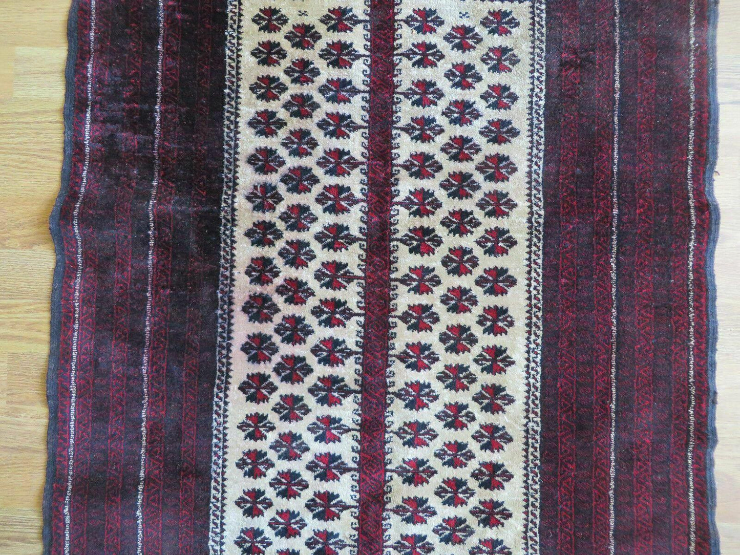 3' X 5' Handmade Fine Knotted Balouch Turkoman Prayer Silk Wool Rug - Nuvé