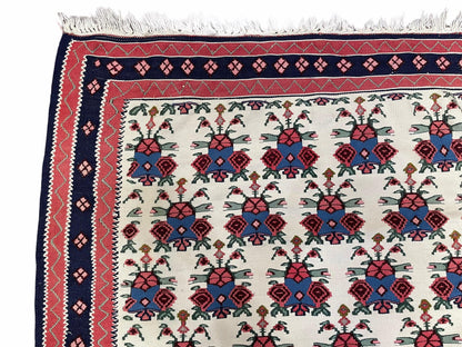 3x5 Vintage Kurdish Senneh Kilim Rug 3 x 5 Heirloom Rug Flatweave Antique Rug Playroom Rug Collectible Rug Beige Kilim - Nuvé