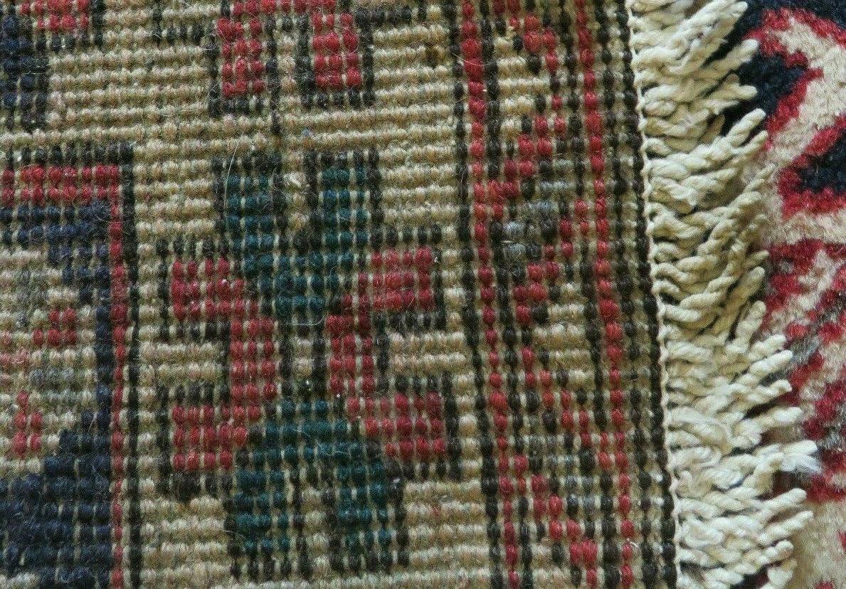 Persian Runner Rug 3.5 x 10.7, Karajeh Heriz Rug, Navy Blue, Geometric Medallions - Nuvé