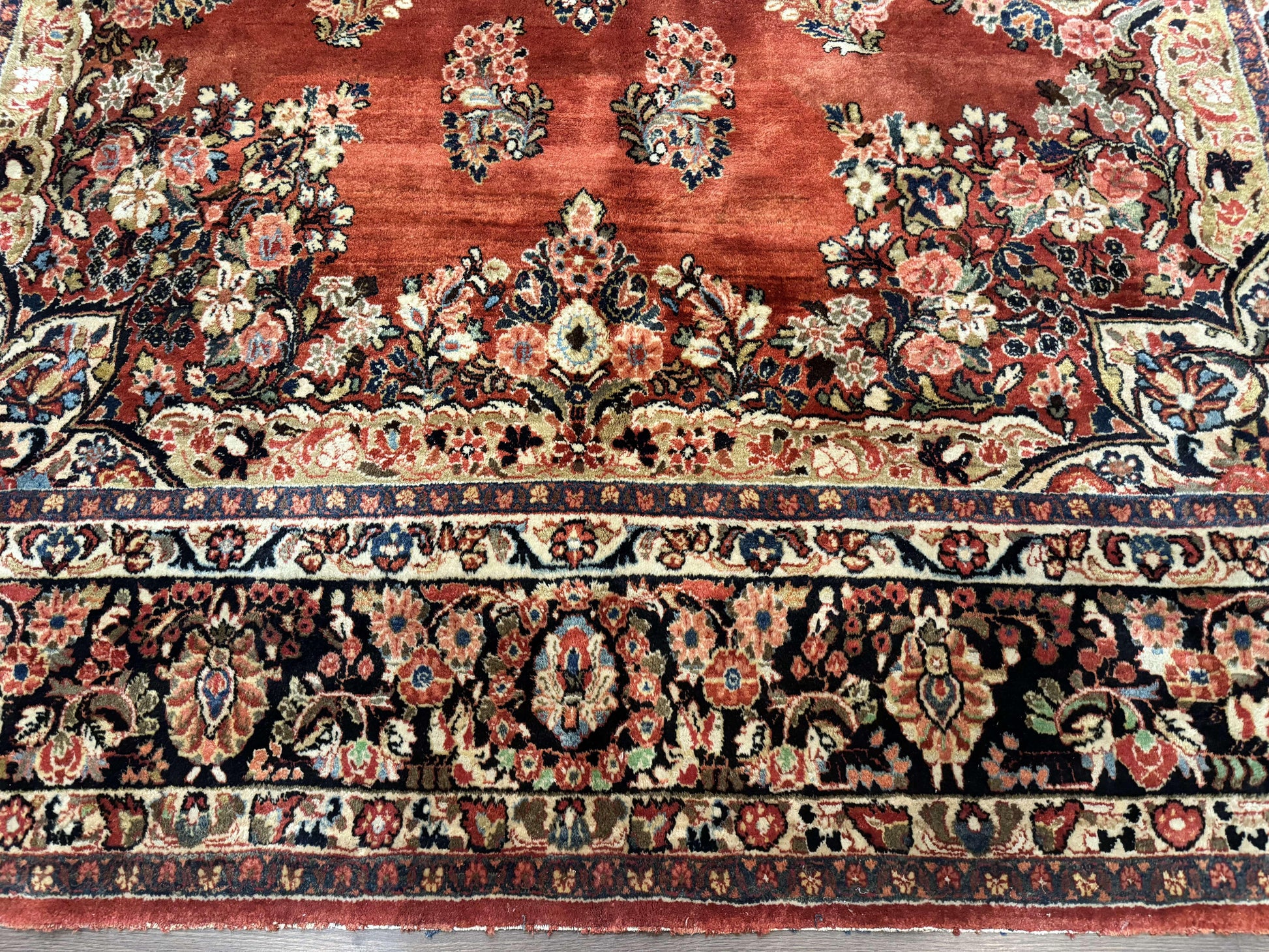 Antique Persian Sarouk Rug 9x12 - Nuvé