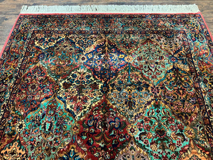 5.9 x 9 Karastan Rug Multicolor Panel Kirman #717, Original 700 Series, Wool - Nuvé