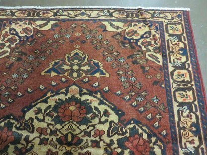 4' X 7' Antique 1920 Handmade Turkish Medallion Wool Rug Veg Dye Nice - Nuvé