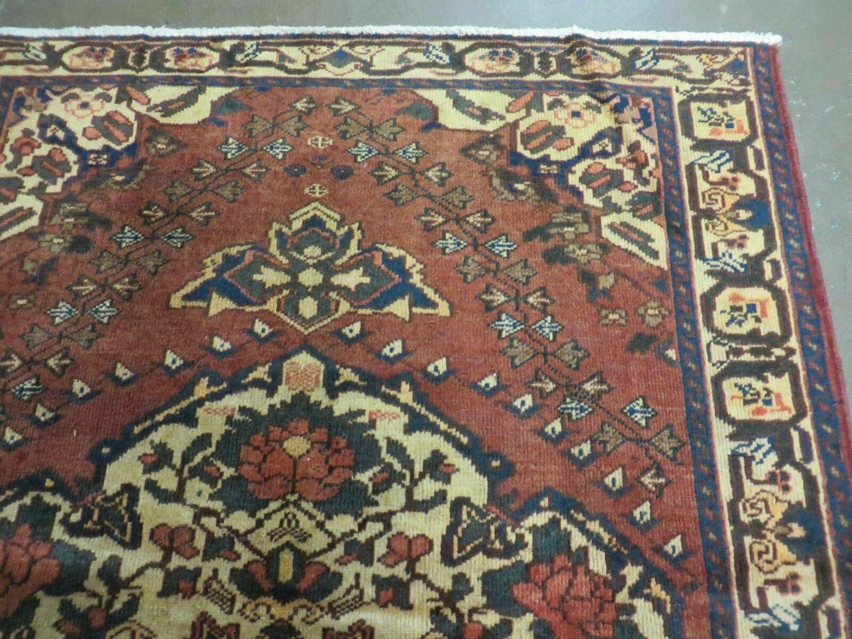 4' X 7' Antique 1920 Handmade Turkish Medallion Wool Rug Veg Dye Nice