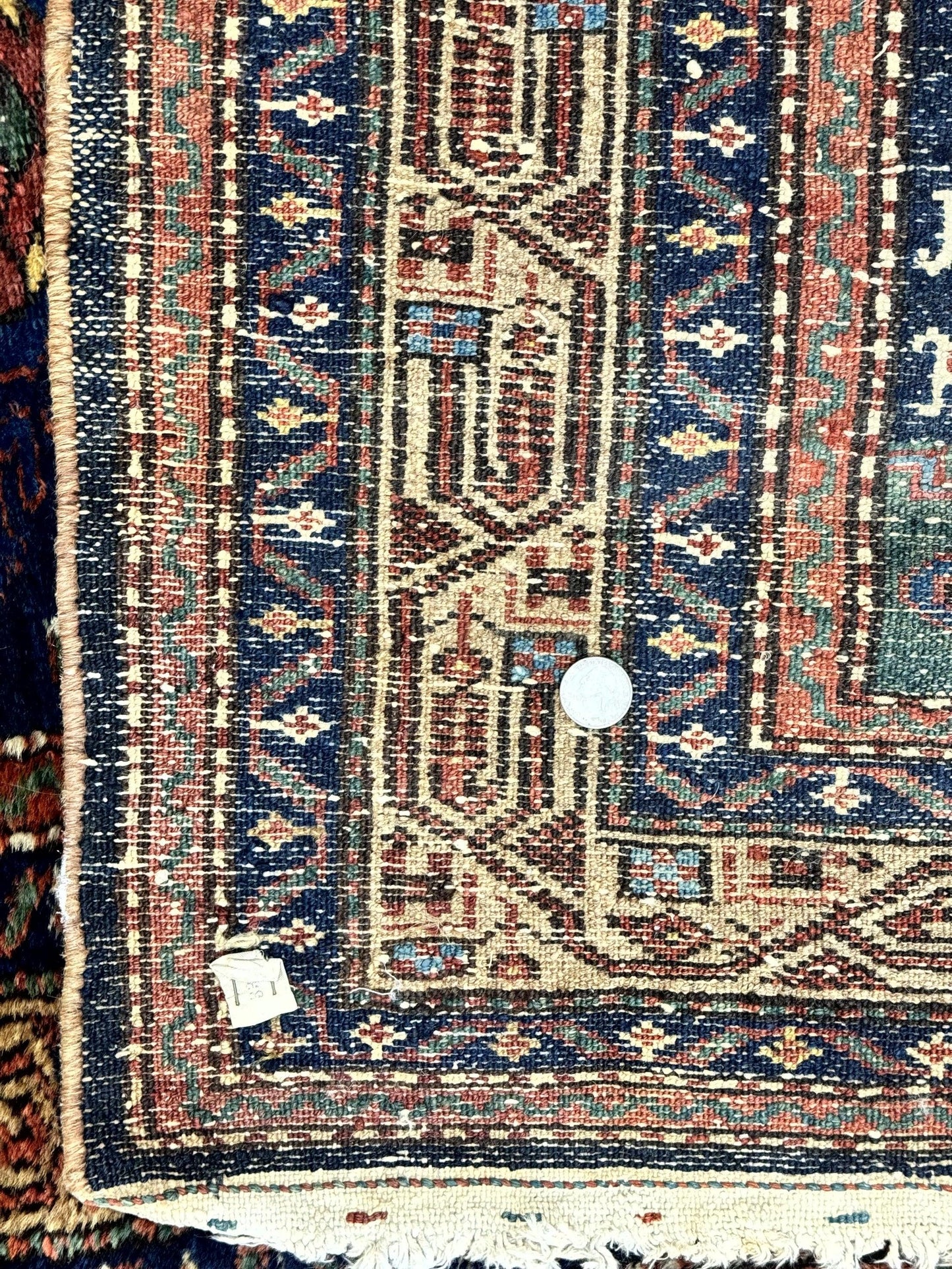 Antique Persian Sarab Runner 3x17, Blue Persian Runner Rug, Long Handmade Wool Carpet for Hallway, Rare, Tribal - Nuvé