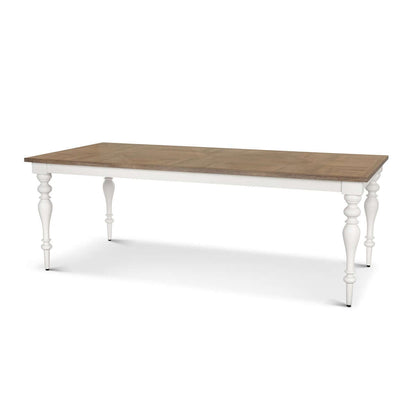 Farmhouse Dining Table with Vintage White Turned Legs - Nuvé