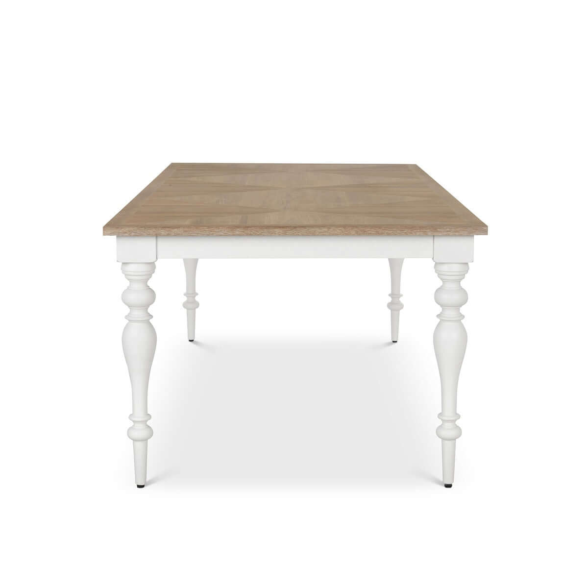 Farmhouse Dining Table with Vintage White Turned Legs - Nuvé