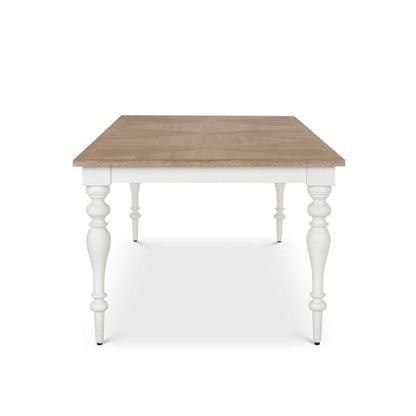 Farmhouse Dining Table with Vintage White Turned Legs - Nuvé
