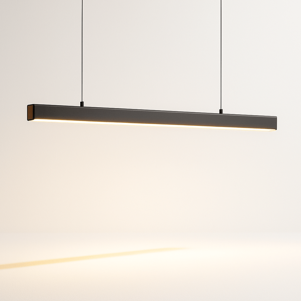 Faven Pendant Light by Residence Supply hanging from ceiling with a sleek, modern design and a metal finish.