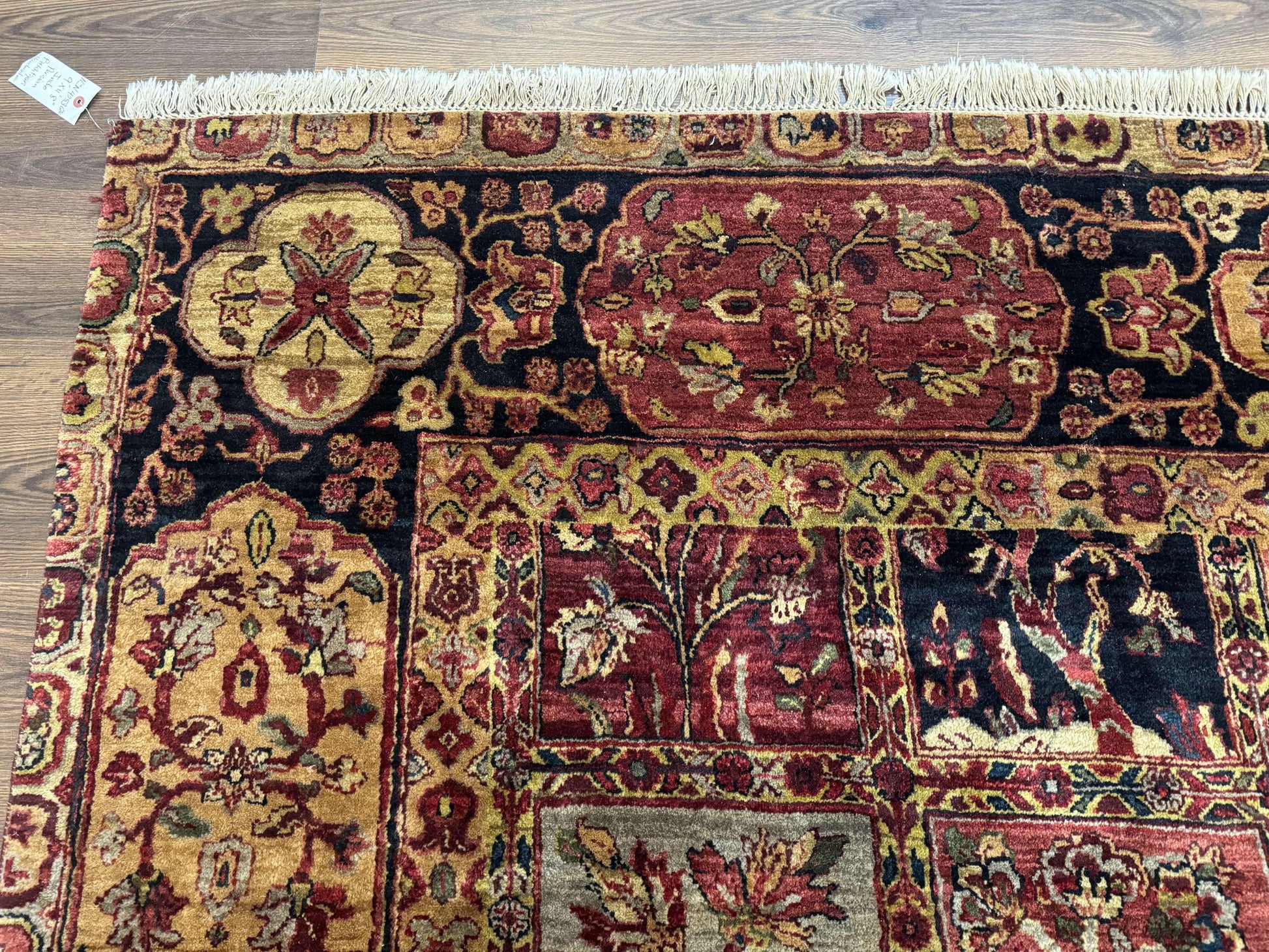 Indo Persian Rug 9x12, Bakhtiari Panel Design, Multicolor, Soft Wool Pile - Nuvé