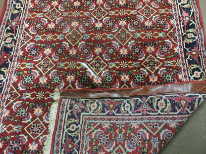 3' X 5' Handmade Knotted Indian Amritsar Floral Oriental Wool Red Rug Organic Nice - Nuvé