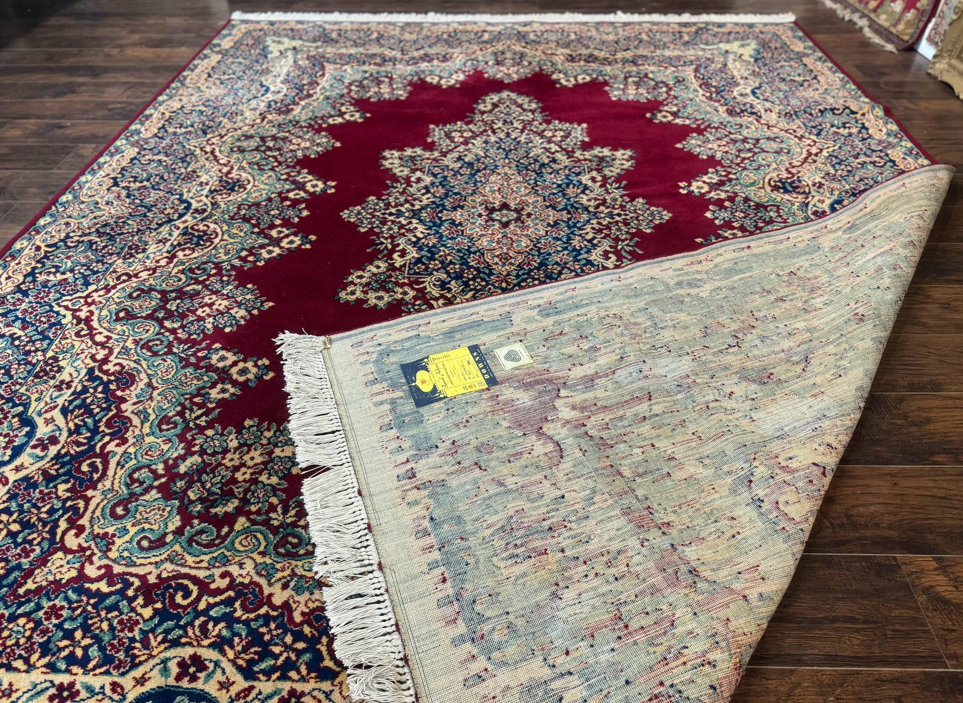 Power Loomed Persian Oriental Rug 9x12, Vintage Wool Pile, Kirman Design - Nuvé