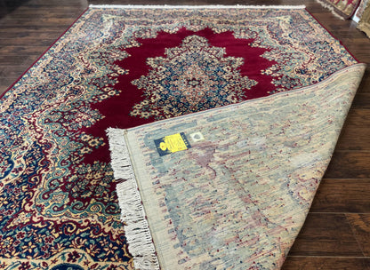 Power Loomed Persian Oriental Rug 9x12, Vintage Wool Pile, Kirman Design - Nuvé