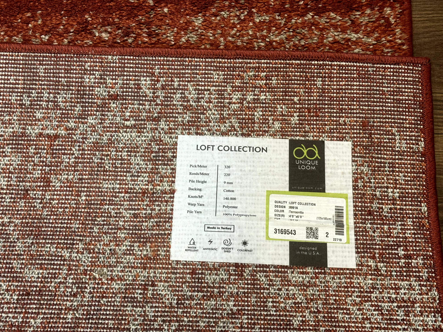 Terracotta Area Rug 4x6 - Nuvé