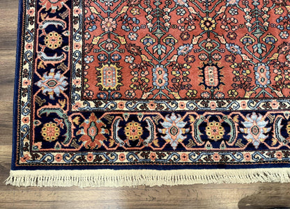 5.9 x 9 Karastan Serapi Rug #729, Wool Karastan Carpet, Original 700 Series, Red and Dark Blue, Discontinued, 6x9 Vintage Karastan, Rare - Nuvé
