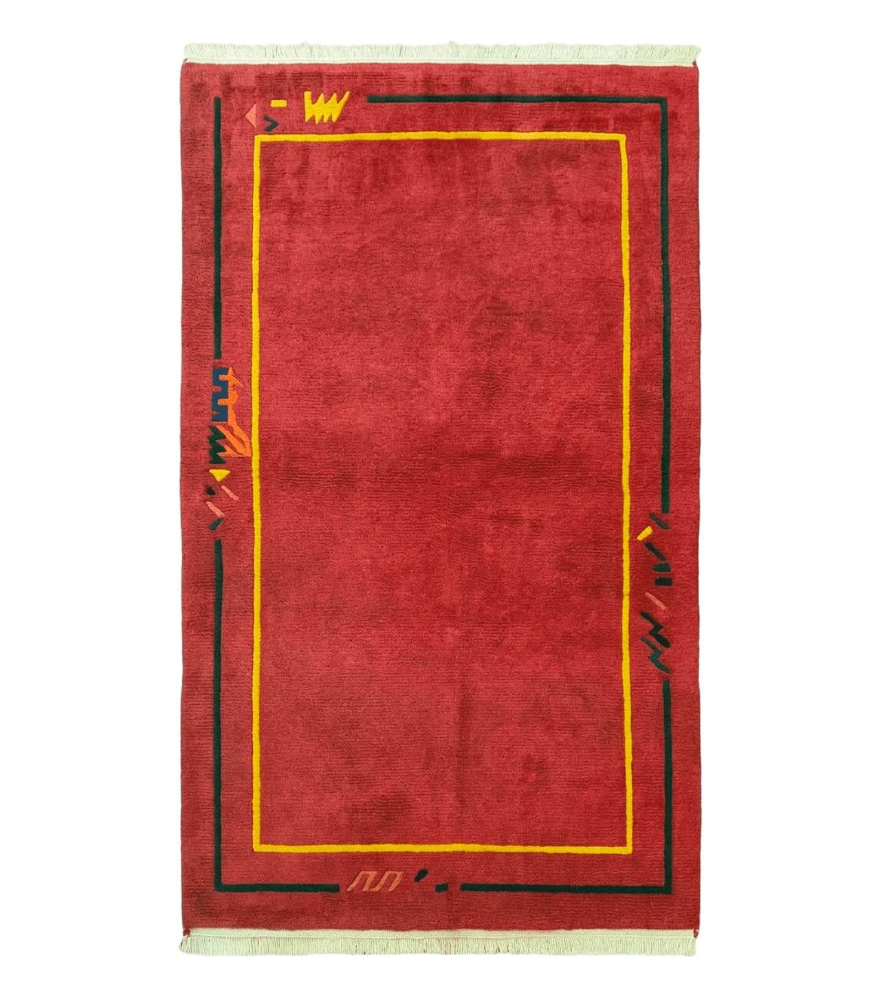 Indo Persian Gabbeh Rug 3x5, Red