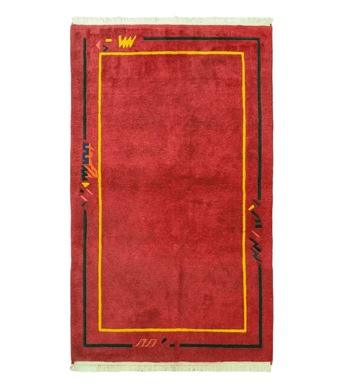 Indo Persian Gabbeh Rug 3x5, Red