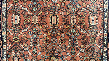 5.9 x 9 Karastan Serapi Rug #729, Wool Karastan Carpet, Original 700 Series, Red and Dark Blue, Discontinued, 6x9 Vintage Karastan, Rare - Nuvé